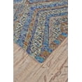 thumbnail image 3 of HomeRoots 511567 5 x 8 ft. Blue Brown & Orange Wool Geometric Hand Tufted Handmade Stain Resistant Rectangle Area Rug, 3 of 5