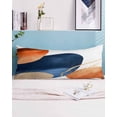 thumbnail image 2 of Navy Blue Burnt Orange Body Pillow Covers, Modern Retro Geometric Boho Soft Bed Throw Pillowcases Breathable Cooling Long Lumbar Body Pillow Sham Cover for Bed Sofa 20''x54'', 2 of 7