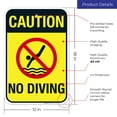 thumbnail image 3 of Caution No Diving Pool Sign,, 3 of 8