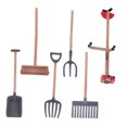 thumbnail image 4 of ELAYARD 6Pcs Farm Tool Ornament Assorted Color Creative Design for Sand Table Landscape, 4 of 6