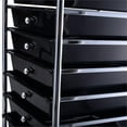 thumbnail image 5 of Pemberly Row Metal Scrapbook Paper Rolling Storage Cart with 10 Drawer in Black, 5 of 8