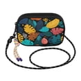 thumbnail image 2 of Women's Crossbody Phone Bag Small Wallet Purse with Detachable Rope Strap Travel Handbags Tropical Leaves Pattern, 2 of 7