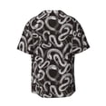 thumbnail image 2 of Fotbe Hand Drawn Snake print Short Sleeve Button Down Shirts for Men Casual Summer Beach Wrinkle Free Shirt-XX-Large, 2 of 7