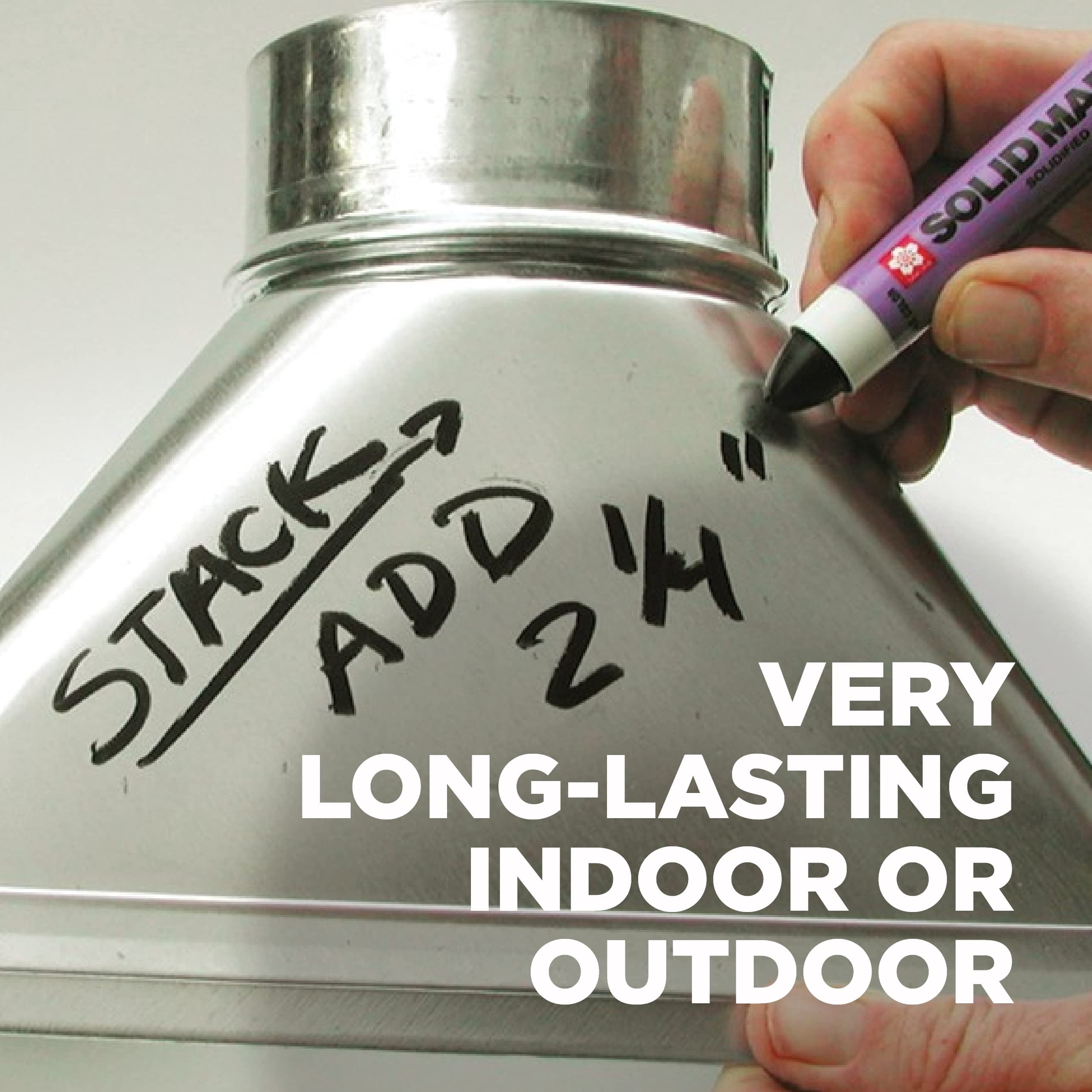 Sakura Solid Paint Markers - Permanent Marker Paint Pens - Window, Wood, & Glass Marker - White Paint - 12 Pack