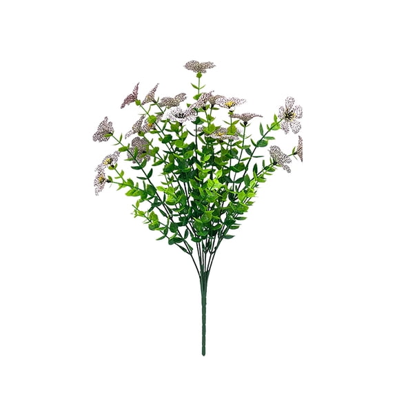 Artificial Boxwood Stems,Outdoors UV Resistant Plastic Faux Plants,Fake Foliage Shrubs Greenery for Garden, Office, Patio, Wedding, Farmhouse Indoor Decoration