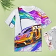thumbnail image 4 of Racing And Flag Women's T-Shirt Short Sleeve T Shirts Tops Tee Ladies Loose T, 4 of 6