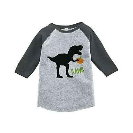 

7 ate 9 Apparel Boy s Dinosaur Halloween Raglan Tee Grey