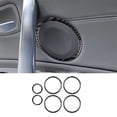 thumbnail image 1 of Real Bright Soft Car Interior Carbon Fiber Sticker Decoration6Pcs Carbon Fiber Interior Door Speaker Kit Cover For BMW 1 Series E82 E88Auto Car Protection Interior Accessories, 1 of 8