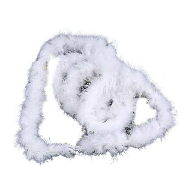 Ruiboury 5pack/lot Christmas Tree Feather Strip Reusable Non-Shedding High-End Texture white 5Set