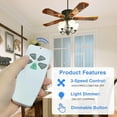 thumbnail image 2 of Universal Ceiling Fan Remote Control Kits with Light Dimmer 3 Speed FAN28R Receiver Lamp Dim Remote Replacement for Harbor Breeze Hampton Bay Hunter,Replace FAN-53T 2AAZPFAN53T 11T KUJCE9103 UC7030T, 2 of 5