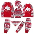 thumbnail image 2 of Christmas Matching Family Pajamas Sets Polar Bear Print Red Tops and Pants Sleepwear 2Pcs Sets, 2 of 8