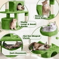 thumbnail image 6 of Yaheetech 62"H Multi Level Cat Tree Tower with Condos, Foam-Padded Perches, Green, 6 of 7
