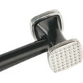 thumbnail image 4 of GoodCook 10" Heavy-Duty Aluminum Dual-Sided Meat Tenderizer Mallet, Black/Silver, 4 of 6