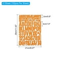 thumbnail image 2 of Uxcell Vinyl Letters Numbers Stickers Kit, Self Adhesive Decals for Mailbox, Sign Orange 612 Pieces 6 Sheets, 2 of 6