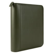 FranklinCovey FC Signature Leather Zipper Binder (Classic Size, Olive)