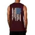 thumbnail image 4 of Hogleaql American Usa Flag Tank Top for Men 4th Of July Muscle American Flag Print Sleeveless Tank Tops Crew Neck Patriotic Gym Dressy Vest Wine L, 4 of 4