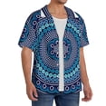thumbnail image 2 of Xecao Dot Painting Men's Casual Short-sleeved Shirt, a button-up collared shirt with a pocket-X-Large, 2 of 5