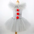 thumbnail image 5 of Disfraz de Pennywise de Halloween para niños, vestido de tutú de Joker gris y payaso espeluznante, ropa elegante para niñas para fiesta de carnaval, vestidos de tul, 5 of 5