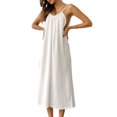 thumbnail image 1 of Vestido Para Mujer Chemise CamisóN Ropa De Dormir Sin Mangas Correa De Espagueti Vestido De Color SóLido, 1 of 4
