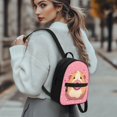 thumbnail image 3 of Eheartsgir Cute Hamster Donut Print Small Backpack for Travel Walking, Zipper Travel Daypack Polyester Lightweight Casual Back Pack, 3 of 8
