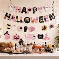 thumbnail image 6 of Halloween Party Decorations, Happy Halloween Banner, Pink Halloween Decor, Cute Halloween Decor, Pre-Strung No Assembly Needed Hanging Letter Banner Set for Indoor Mantel,, 6 of 6