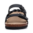 thumbnail image 6 of Litfun Women's Cork Footbed Sandals with Arch Support Slip-on Slide Sandals with Adjustable Buckles, Black, 6 of 8