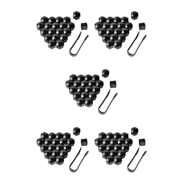 Maytalsory 20 Pieces Car Wheel Nut Caps Auto Hub Screw Cover Replacement Dust-proof Black 19mm 5Set