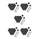 thumbnail image 1 of Sidaley 20 piezas de tapas de tuercas de rueda de coche, cubierta de tornillo de cubo automático, reemplazo de decoración, protectores de Negro 19 mm 5piezas, 1 of 6