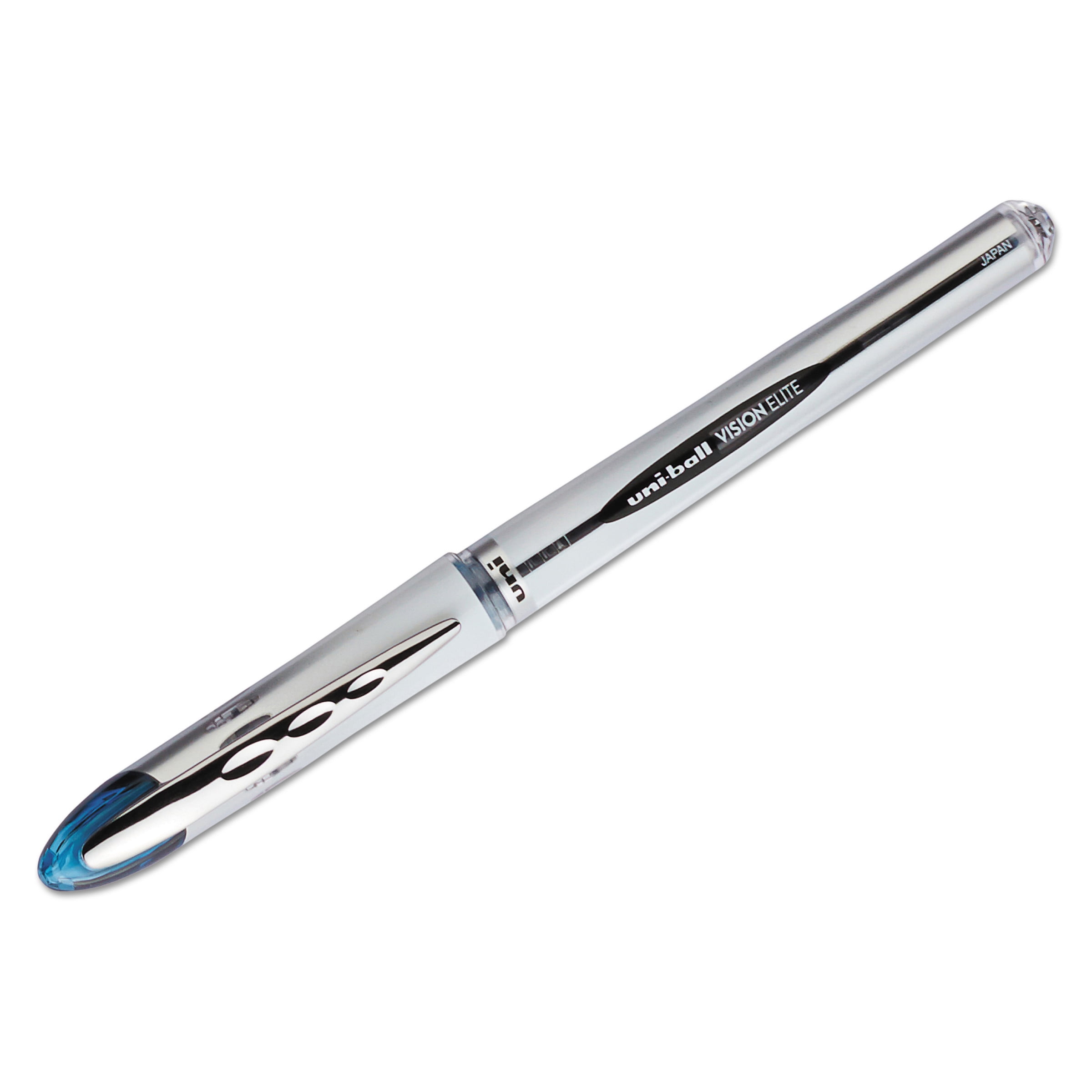 uniball VISION ELITE Roller Ball Stick Waterproof Pen, Blue/Black Ink