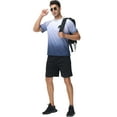 thumbnail image 7 of Pdbokew Swim Shirts Short Sleeve for Men Quick Dry Running UPF50+ Sun Protection Rash Guard Top White Gradient Navy XL, 7 of 7