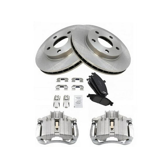 Front Brake Pad Rotor and Caliper Set - Compatible with 2004 - 2005 Chevy Classic