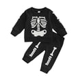 thumbnail image 4 of Unisex Kids' Halloween Costume Skeleton Pants Set 0-24 Months, 4 of 6
