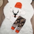 thumbnail image 2 of Newborn Baby Boy Clothes Deer Romper+Camouflage Pants+Hat Outfits Infant Long Sleeve Bodysuit, 2 of 8