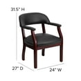 thumbnail image 4 of Flash Furniture Diamond Black Vinyl Luxurious Conference Chair with Accent Nail Trim, 4 of 10