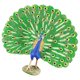 thumbnail image 1 of Peacock Figurine Desktop Art Craft Lifelike Plastic Model Ornament for Learning Home Decor Chic Design Compact Idea, 1 of 4