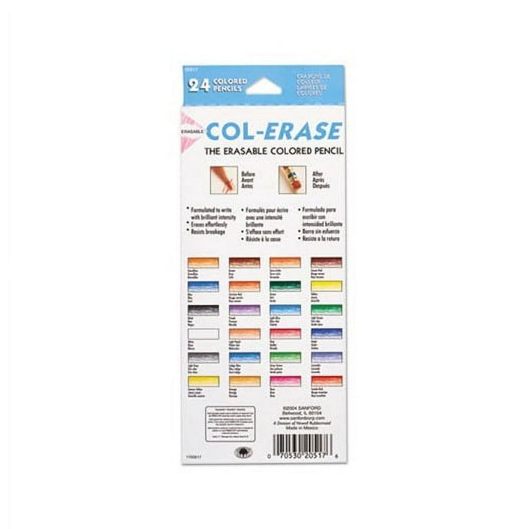 Prismacolor Premier Col-erase Erasable Colored Pencil Set - 24