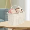 Weloille Woven Storage Basket 1 Piece, 12 Inch Large Capacity Handmade Basket, Decorative Organizer for Blanket Towel Toy