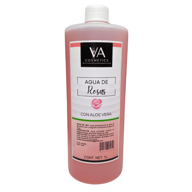 Agua De Rosas Tónico Facial Y Aloe Vera 1 Litro VA