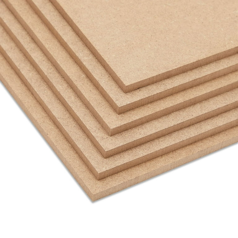 1/4 In MDF Wood Chipboard Sheets for Crafts, Engraving, Painting (11x14 in,  6 Pack) 