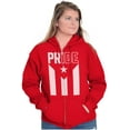 thumbnail image 3 of Puerto Rican Pride PR National Flag Zip Up Hoodie Men's Women's Brisco Brands S, 3 of 5