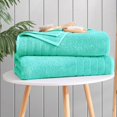 thumbnail image 4 of Casa Platino Bath Sheet 4 Pack - Soft & Absorbent Bath Sheet Towels, Quick Dry Large Bath Towels, Ideal for Freshening Up After Workouts - Aqua Sky, 4 of 7