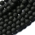 thumbnail image 2 of Piedras preciosas sueltas Hugo negras volcánicas redondas 12mm Strand 15, 2 of 3