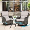 thumbnail image 5 of Bellefurn Luxury Patio Swivel Rocker Chairs Wicker Rocking Chair,Outdoor Swivel Chairs Set of 2,Swivel Glider Lounge Chairs with Side Table for Patio Balcony,Porch,Garden, 5 of 11