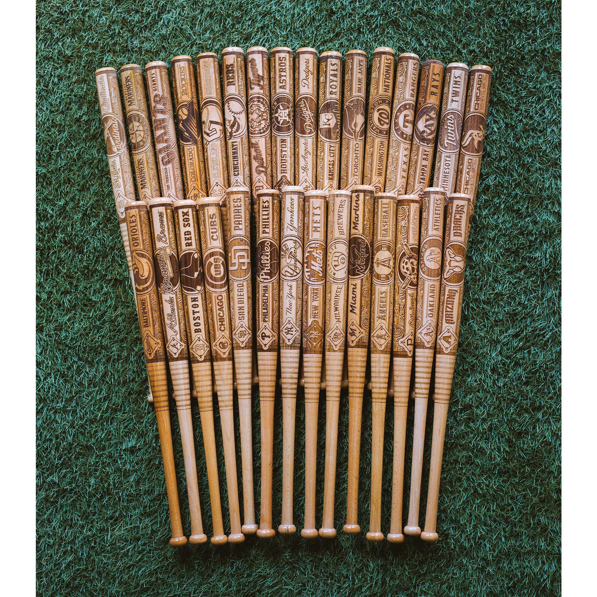Pillbox Bat Company Tampa Bay Rays Team Mini Mural Bat