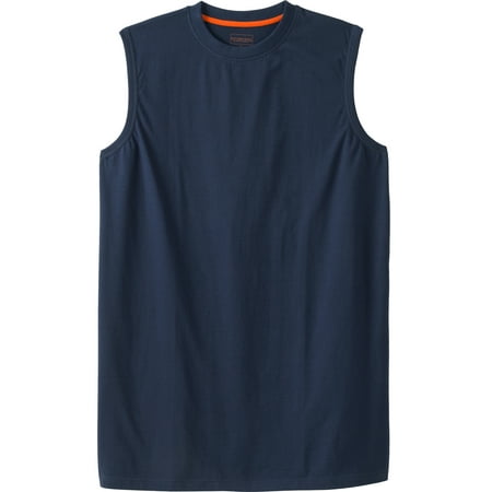 Boulder Creek by KingSize Men's Big & Tall Longer-Length Heavyweight Muscle Tee - 6XL, Navy