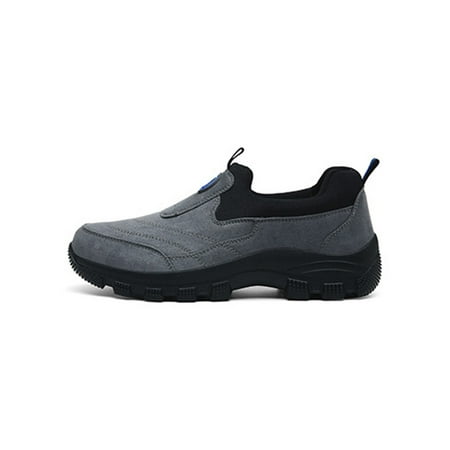 

Gomelly Men Walking Shoe Comfort Sneakers Slip On Hiking Shoes Casual Trainers Sports Outdoor Gray US 7