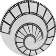 thumbnail image 1 of Ahgly Company Machine Washable Indoor Round Transitional White Smoke Area Rugs, 3' Round, 1 of 7