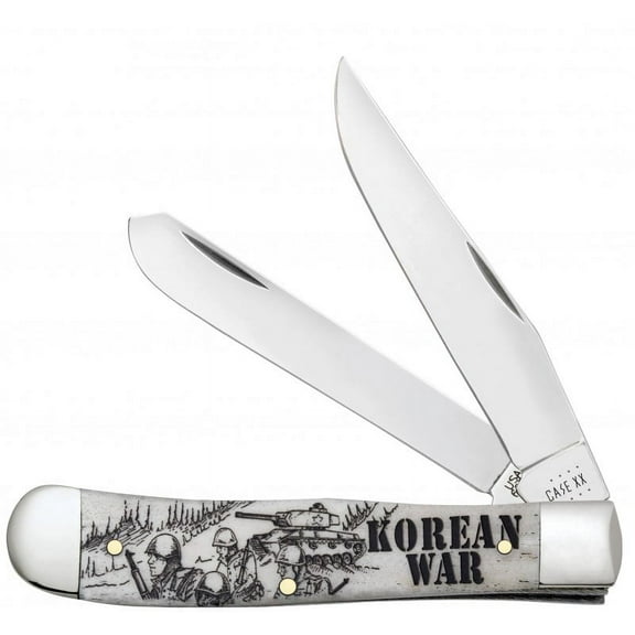 Case XX Knives Korean War Natural Bone Trapper Stainless Pocket Knife