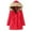 Red, variant on Fesfesfes Women Winter Coat Hoodies Jacket Slim Fit Outwear Solid Color Coats Hooded Tops With Pockets Sale Clearance