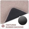 thumbnail image 6 of Bathroom Rug Set of 2, Toilet Rug, Quick Dry, Non-Slip, Machine Washable, Fit Under Doors, Absorbent Bathroom Rug（Beige 20" x 32"+20" x 24"，U）, 6 of 6